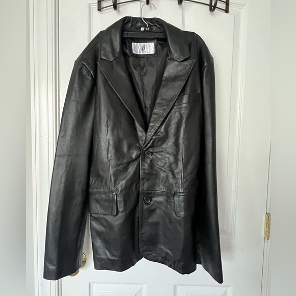 The Leather Gems men’s black leather blazer M - Picture 1 of 3